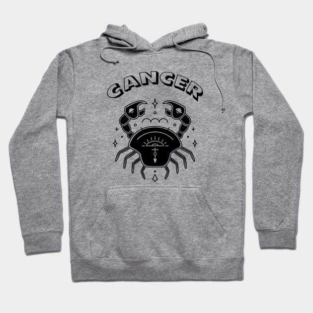 Cancer Astrology Sign Hoodie by GPrez Designs